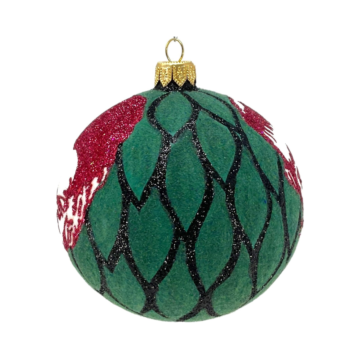Haunt & Co Frankenstein Ball Ornament Polish Glass The Halloween Collection by Thomas Glenn