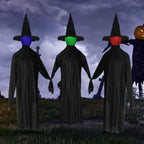 Haunt & Co Zimtwon 5.2ft Halloween Witches Halloween Props Sorcerers Animated Wicked Sound LED Lighted Glowing Head