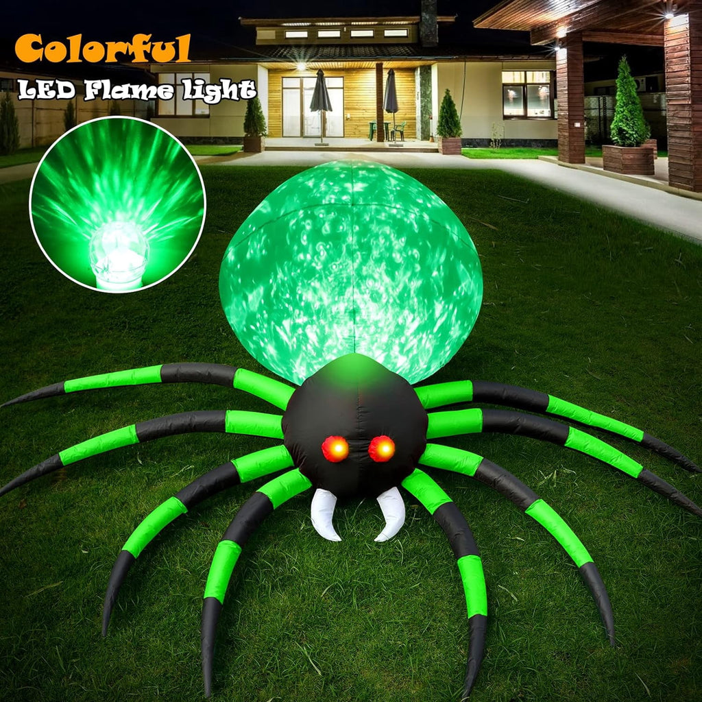 Haunt & Co 8FT Halloween Spider Inflatables Outdoor Decorations