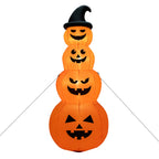 Haunt & Co Costway 8FT Halloween Inflatable Stacked Pumpkins Blow-up Holiday Decoration w/ LED Lights