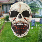 Haunt & Co Halloween Inflatables 4 FT High Halloween Inflatable Skull with Magic LEDs, Scary Skulls Inflatable Halloween Skull Inflatable, Outdoor Clearance for Holiday Party