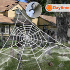 Haunt & Co HKKDKTA Halloween Spider Web Lights Decoration, 250 LED Giant Spider Web 16.4ft Light Up Halloween Web Lights