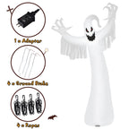 Haunt & Co Gymax 12ft Inflatable Halloween Blow Up Ghost Decoration w/ Built-in LED Light
