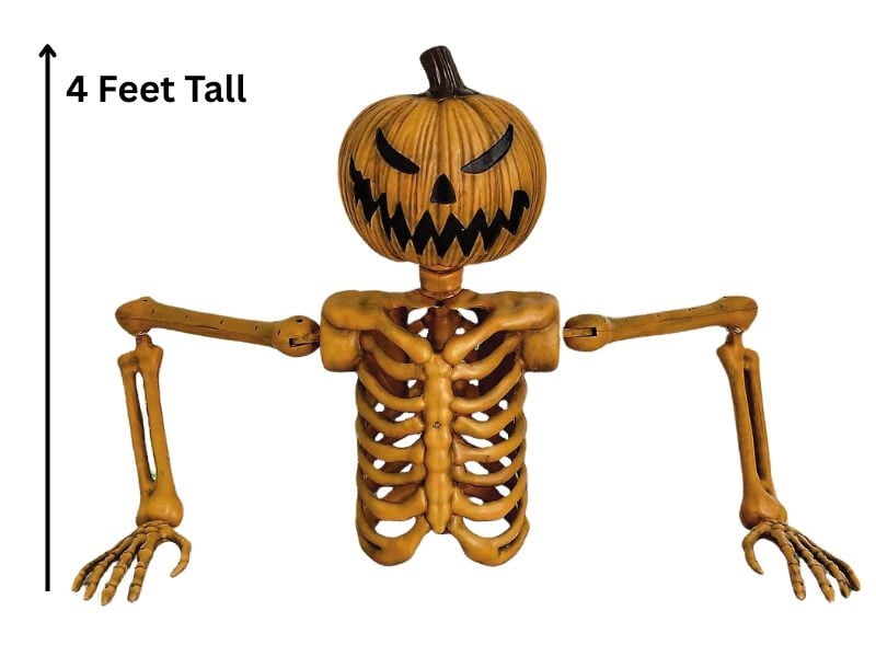 Haunt & Co FW96020 4 ft. Jack-O-Lantern Groundbreaker Halloween Outdoor Decoration
