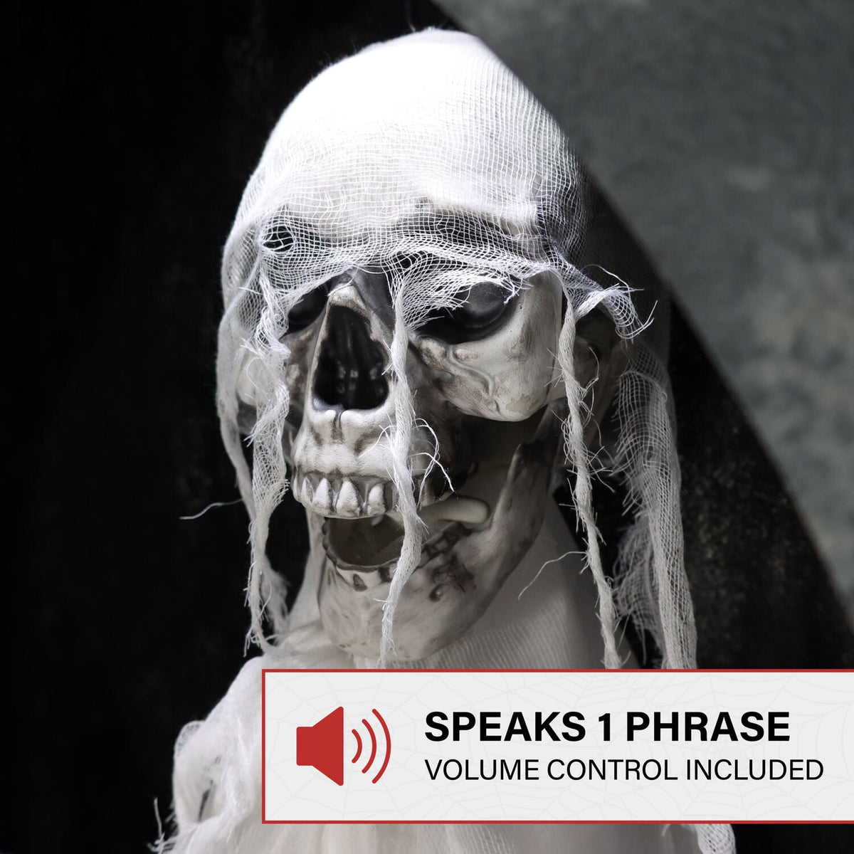 Haunt & Co 6.7 ft. Motion-Triggered Mausoleum Halloween Animatronic by Tekky