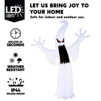 Haunt & Co 12 ft Halloween Inflatable Outdoor Ghost,Giant Ghost Blow Up Decor with Built-in LED Lights,inflatables with Build-in LEDs,Spooky Outdoor Decorations