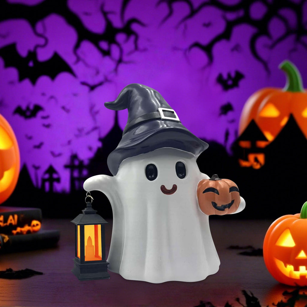 Haunt & Co 2pcs 9.8inch Halloween Decorations Pumpkin Decoration Desktop Ornament For Home Party Decoration Holiday Festive