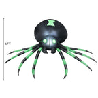 Haunt & Co Gymax 6FT Halloween Inflatable Blow-Up Spider w/ LED Lights Outdoor Yard Decoration