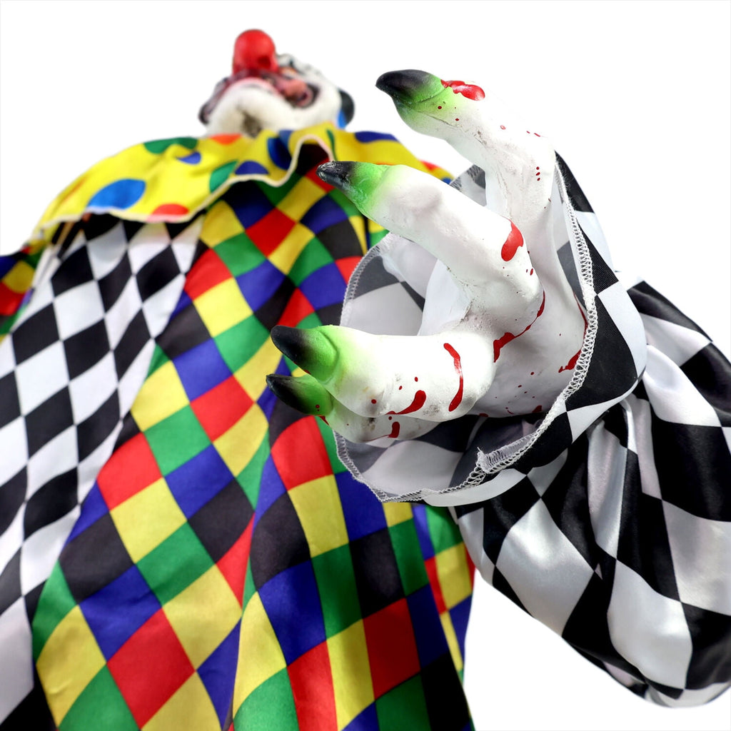 Haunt & Co 5.9 ft Voice & Sound-Sensor Clown on Tricycle Halloween Animatronic