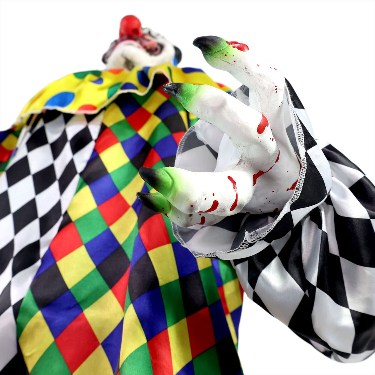 Haunt & Co 5.9 ft Voice & Sound-Sensor Clown on Tricycle Halloween Animatronic