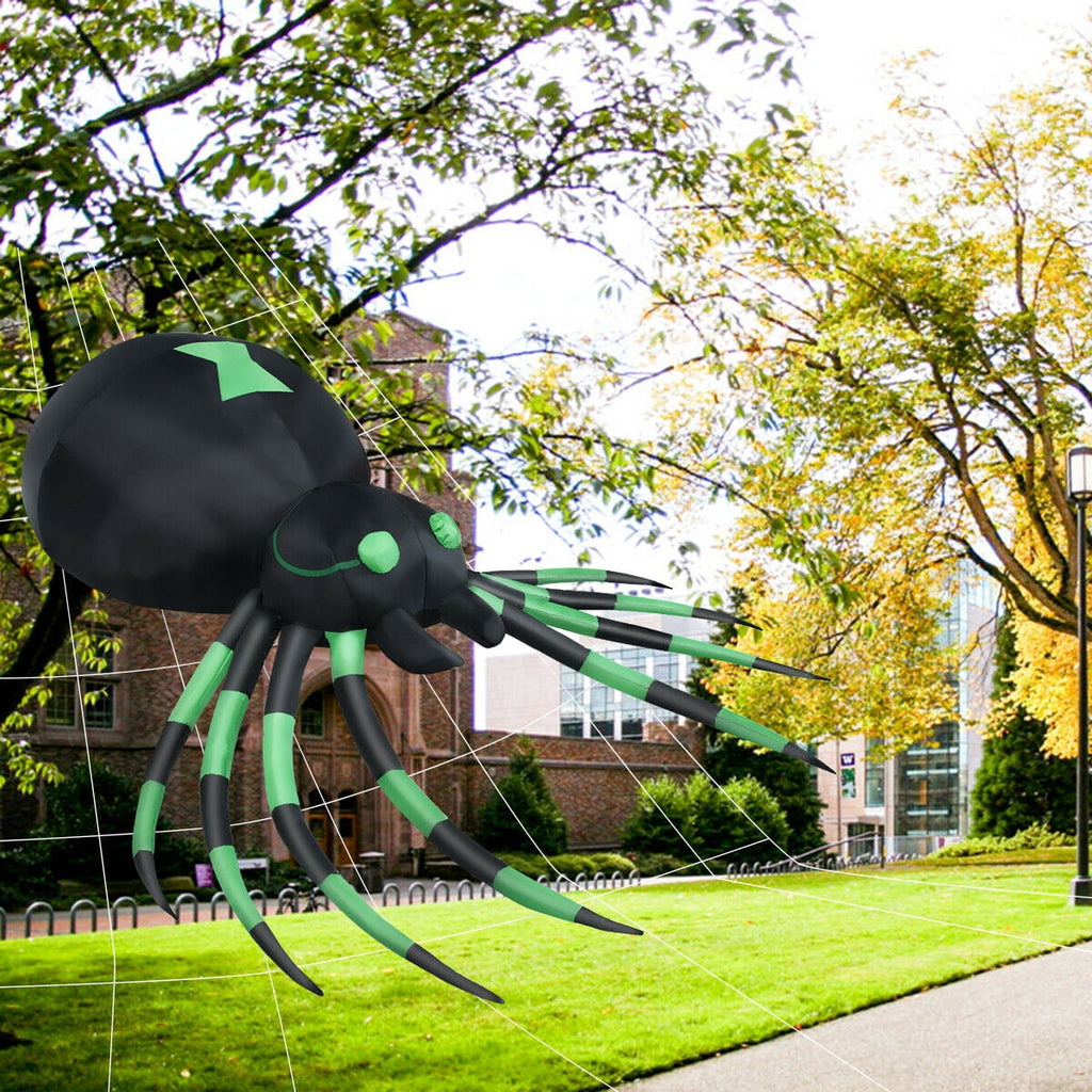 Haunt & Co Gymax 6FT Halloween Inflatable Blow-Up Spider w/ LED Lights Outdoor Yard Decoration