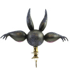 Haunt & Co Big Eyes Big Ears Clip On Bat - 1 Glass Ornament 4.25 Inch, Glass - Ornament Halloween Spooky 2022120