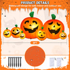 Haunt & Co 8 FT Halloween Inflatables Pumpkin,7 Pumpkins Halloween Outdoor Decoration with Built-in LED Lights,Halloween Blow Ups