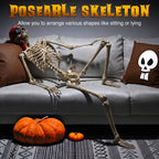 Haunt & Co Yescom Pirate Life Size Skeleton Poseable Full Size 5.6 Ft Haunted House 2026