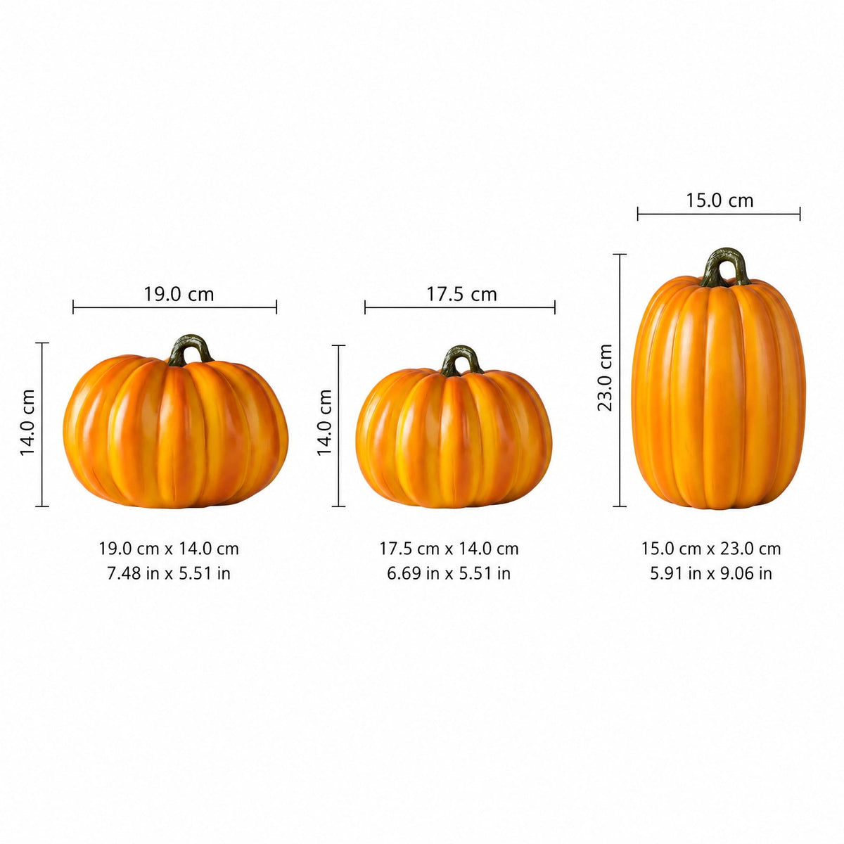 Haunt & Co GIPQJK Summerween Simulated Creative Pumpkin Resin Craft Ornament for Halloween Decorative Autumn Home Decoration Outdoor Garden Party Supply Artistic DIY Craft Gift for Fall Season C