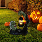 Haunt & Co SUYOLL Halloween Solar Powered Resin Desktop Ornament Decorative Light For Home Party Figurine