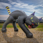 Haunt & Co 20 ft. Inflatable Halloween Black Cat, 4 Red LED Lights