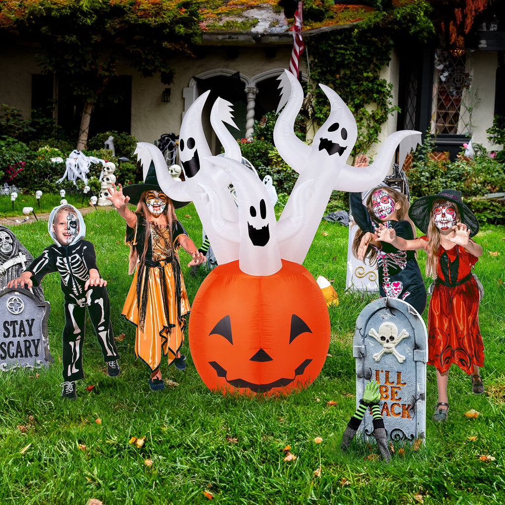 Haunt & Co Halloween Ghost and Pumpkin Outdoor Halloween Inflatables