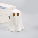 Haunt & Co 3 Pcs Halloween Spooky Ghost Ornaments â?? Warm Glow with Eerie Eyes, Halloween Decorations for Snack Tables, Dessert Stations & Halloween Party Setups â?? perfect for Costume Parties with spooky setups