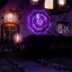Haunt & Co 4 ft. Outdoor Animated Spider Web - Purple Web