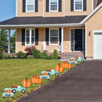 Haunt & Co Big Dot of Happiness Happy Fall Truck - Lawn Decorations - Outdoor Harvest Pumpkin Party Yard Decorations - 10 Piece