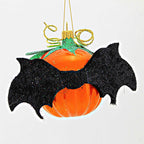 Haunt & Co Santa Land Batty Jack - 1 Glass Ornament 3.25 Inch, Glass - Halloween Ornament Pumpkin 23D1000