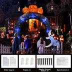 Haunt & Co 10 FT Halloween Inflatables Archway Outdoor Decorations, Scary Halloween Arch Blow Up Yard Decorations for Front Yard Lawn Garden Decor