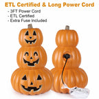 Haunt & Co 14 Inch Light Up Large Jack O Lantern - Halloween Pumpkin Decoration