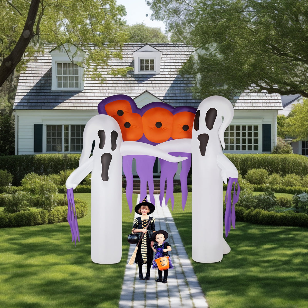 Haunt & Co 10 FT Halloween Inflatables Ghost Arch Outdoor