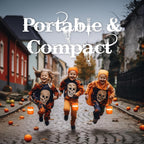 Haunt & Co EverBrite 3-Pack Halloween Pumpkin Lantern, Collapsible Jack O Lantern Pumpkins with Lanyard, Halloween Party Favors, Light up Pumpkin Outdoor