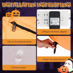 Haunt & Co 2.8FT Halloween Inflatable Animated Pumpkin Ghost, 2 White LED Lights, Weather-Resistant Polyester, for Small Spaces/Accent Decor