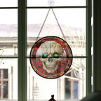 Haunt & Co Mom Christmas Gift - Halloween Vampire Skeletons Spooky Stained Glass Hanging Ornament - Silver & Gold Christmas Tree Decor, Holiday Gift for Family & Friends, Collectible 2025