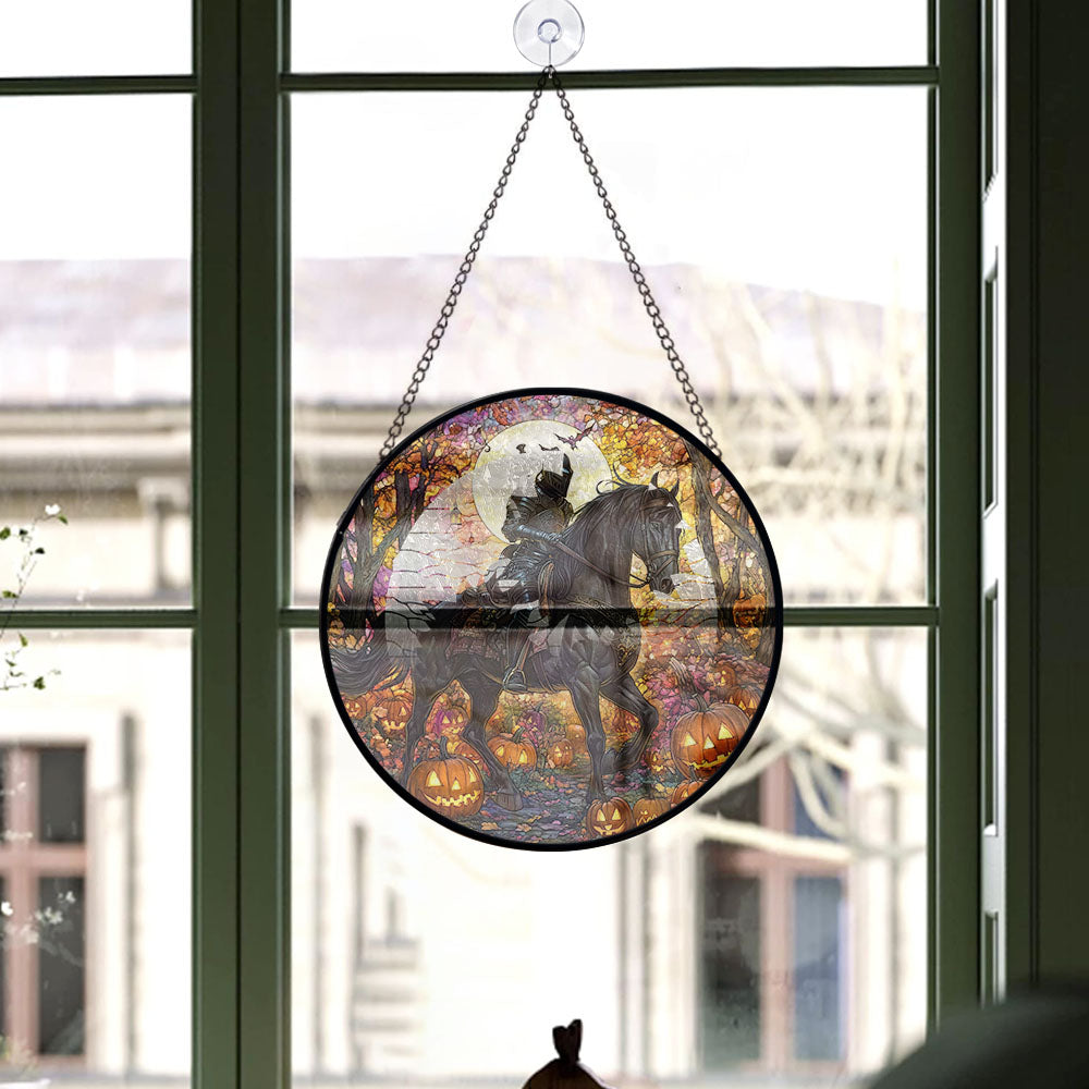 Haunt & Co Christmas Gift Set - Knight Halloween Christmas Stained Glass Hanging Ornament - Snowflake-Inspired Holiday Tree Decoration, Gift for Family & Friends, 2025 Edition