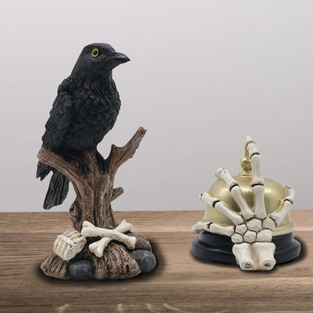 Haunt & Co Halloween Scary Ghost Hand Ornaments â?? Bone Details with Eerie Glow, Halloween Decorations for Snack Tables, Dessert Stations & Halloween Party Setups â?? great for Costume Parties with spooky setups