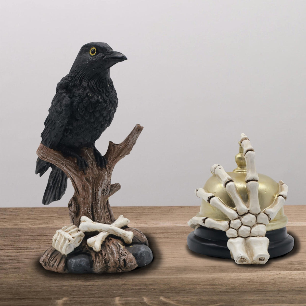 Haunt & Co Halloween Scary Ghost Hand Ornaments â?? Bone Details with Eerie Glow, Halloween Decorations for Snack Tables, Dessert Stations & Halloween Party Setups â?? great for Costume Parties with spooky setups