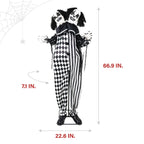 Haunt & Co Lifesize 5.5 ft Animatronic Two-Headed Clown with Lights and Sound, Indoor/Outdoor