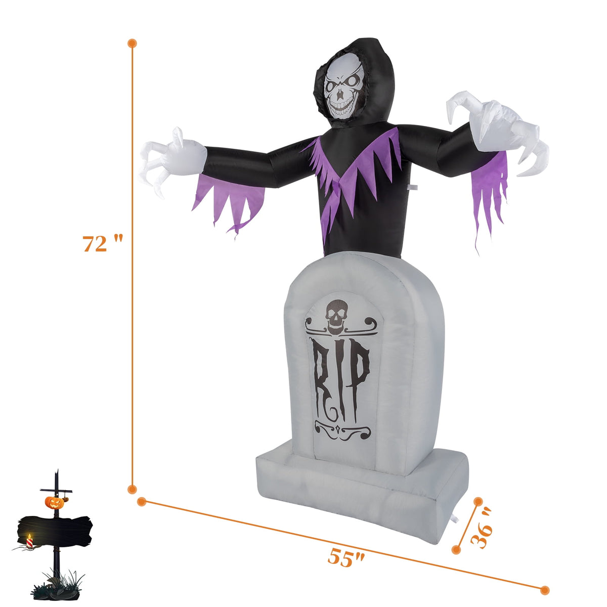 Haunt & Co Inflatable 6 FT Reaper