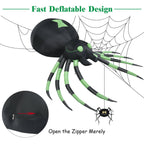Haunt & Co Gymax 6FT Halloween Inflatable Blow-Up Spider w/ LED Lights Outdoor Yard Decoration
