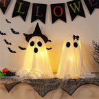 Haunt & Co 2PCS Halloween Ghost Light Set Decoration, Cute Ghost Light up for Home Halloween Party Tabletop Kitchen Counter Fireplace Mantle Decoration