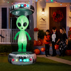 Haunt & Co 8' Halloween Inflatables UFO Alien Decoration Outdoor Light-up Holiday Decoration