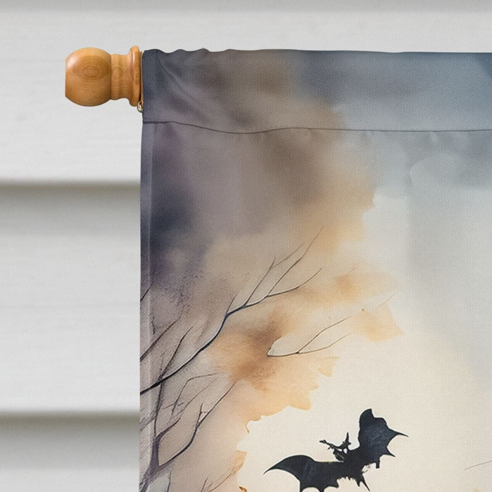 Haunt & Co Halloween Papillon Dog House Flag 28x40IN Double-Sided Polyester Decorative Sleeve Pole Flag