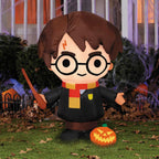 Haunt & Co Harry Potter Halloween Inflatable with Pumpkin - Orange Small