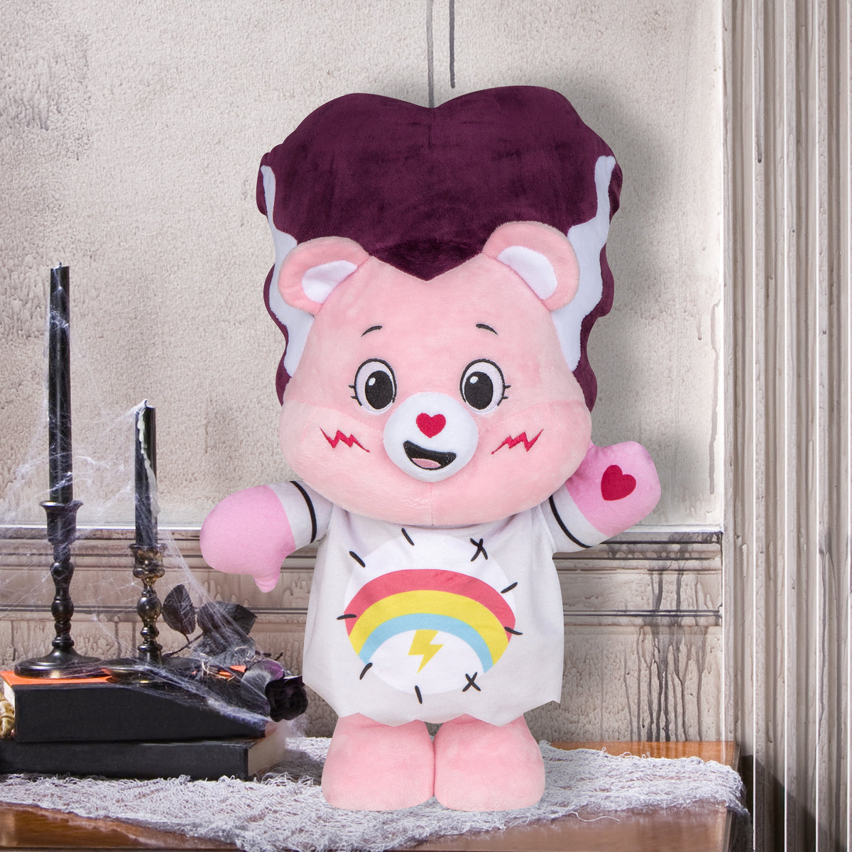 Haunt & Co Halloween Porch Greeter Bride of Frankie Care Bears 15.74 in x 9.84 in x 18.50 in 1.47 lb - Indoor/Outdoor