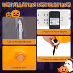 Haunt & Co 9.6FT Halloween Inflatable Skeleton Tombstone Banner, Built-in 4 White LED Lights, Quick Inflation