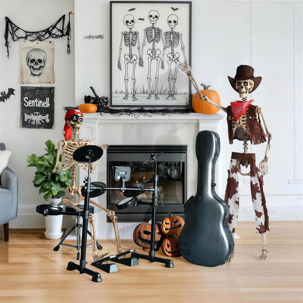 Haunt & Co Yescom Pirate Life Size Skeleton Poseable Full Size 5.6 Ft Haunted House 2026
