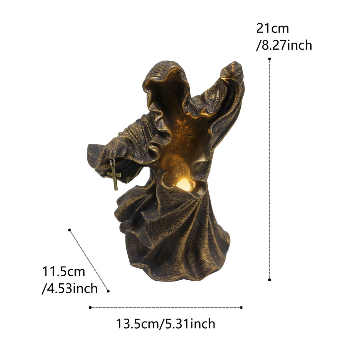 Haunt & Co Fridja Hell Messenger With Lantern Witch Decoration Lantern The Ghost Looking For Light