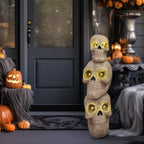 Haunt & Co 37" Skull Stack Statue with LED Eyes