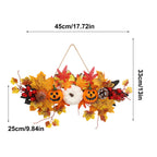 Haunt & Co Gaecuw Halloween Pumpkin Maple Leaf Hanging Decor Fall Festival Wall Ornament for Front Door Party Indoor Supplies