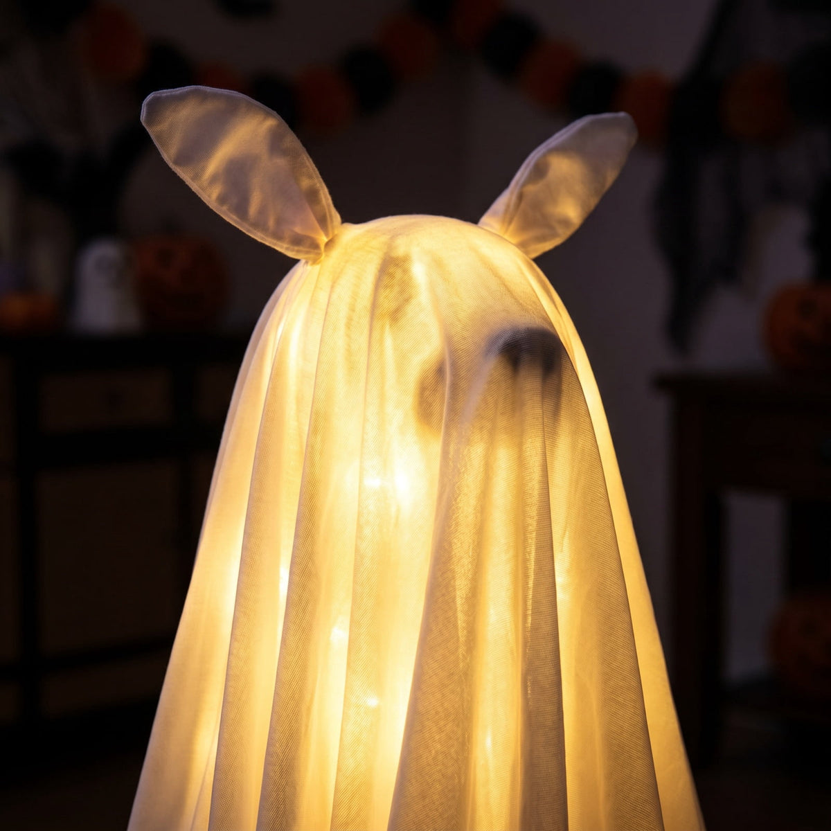 Haunt & Co Halloween Decorations, LED Lighted Ghost Walking Dog Statues, Spooky Halloween Indoor Decor for Home Tabletop Patio Garden Ornament (Ghost*1?? Ghost Dog*2)