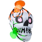 Haunt & Co 5 1/2' Airblown Inflatable Skull With Spiders Scene